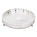 Reed & Barton Round Silverplated Holloware Gallery Tray